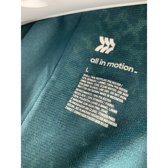 All In Motion Tie Back Teal Snakeskin Swimsuit One Piece Womens Large New Tags - Picture 8 of 15